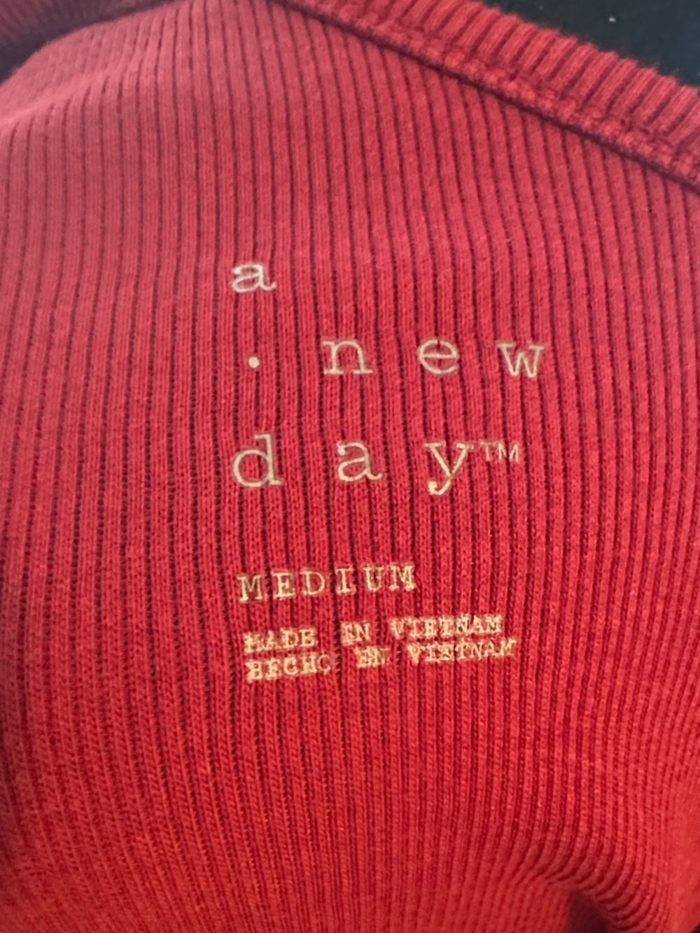 a new day Ribbed One-Shoulder Top - Deep Red - Picture 2 of 4